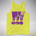 Lesbian Labrys Pride Grunge Exclamation Points Premium Tank Top - Neon Yellow